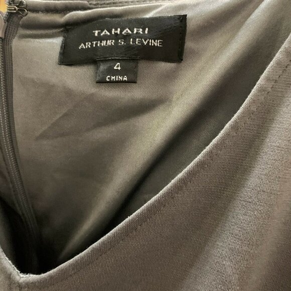 Tahari ASL Levine Womens Multicolor Color Block V Neck Sheath Dress - Picture 3 of 4